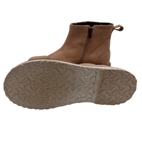 Birkenstock Melrose Suede Ankle Boots Water Resistant Zip Up Women's Tan - Picture 5 of 9
